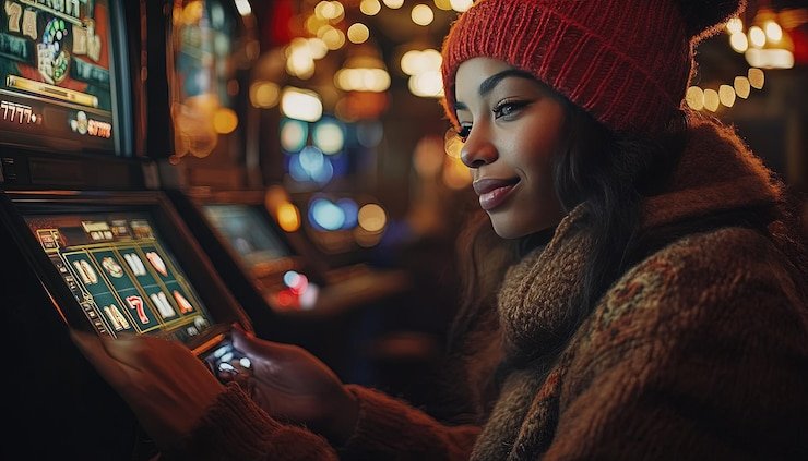 Antarmuka permainan slot di aplikasi mobile rusun togel menampilkan tema yang beragam dan tombol putar yang intuitif